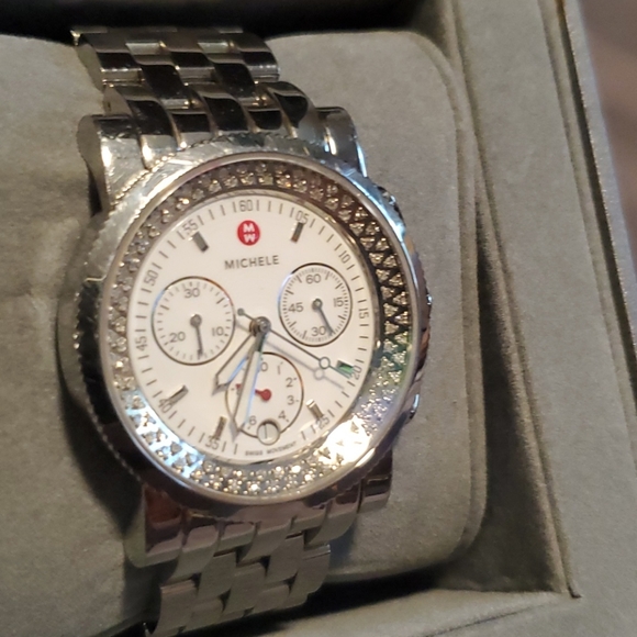 Michele Sport Chronograph Watch with Diamonds main image 6